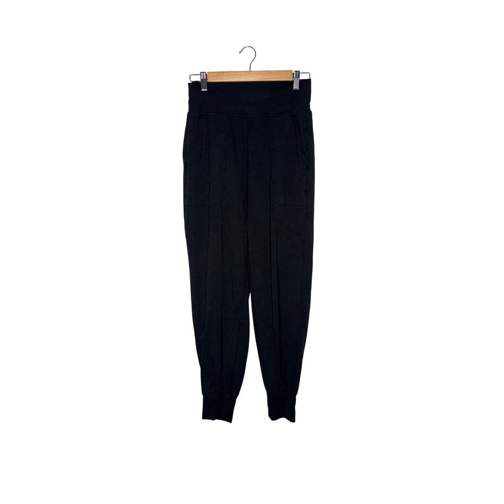 Athleta Joggers Women S Black Excellent Fleece Lined High Rise Sweatpants